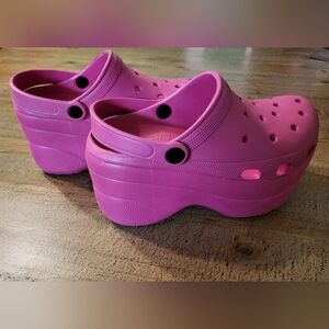 Pink Platform Clogs